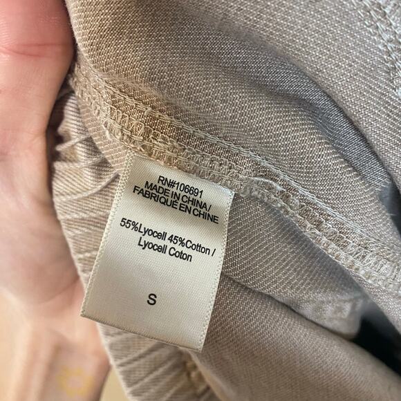 YFB Young Fabulous & Broke Womens Lyocell Cotton Cropped Barrel Pants Size Small - Picture 9 of 9